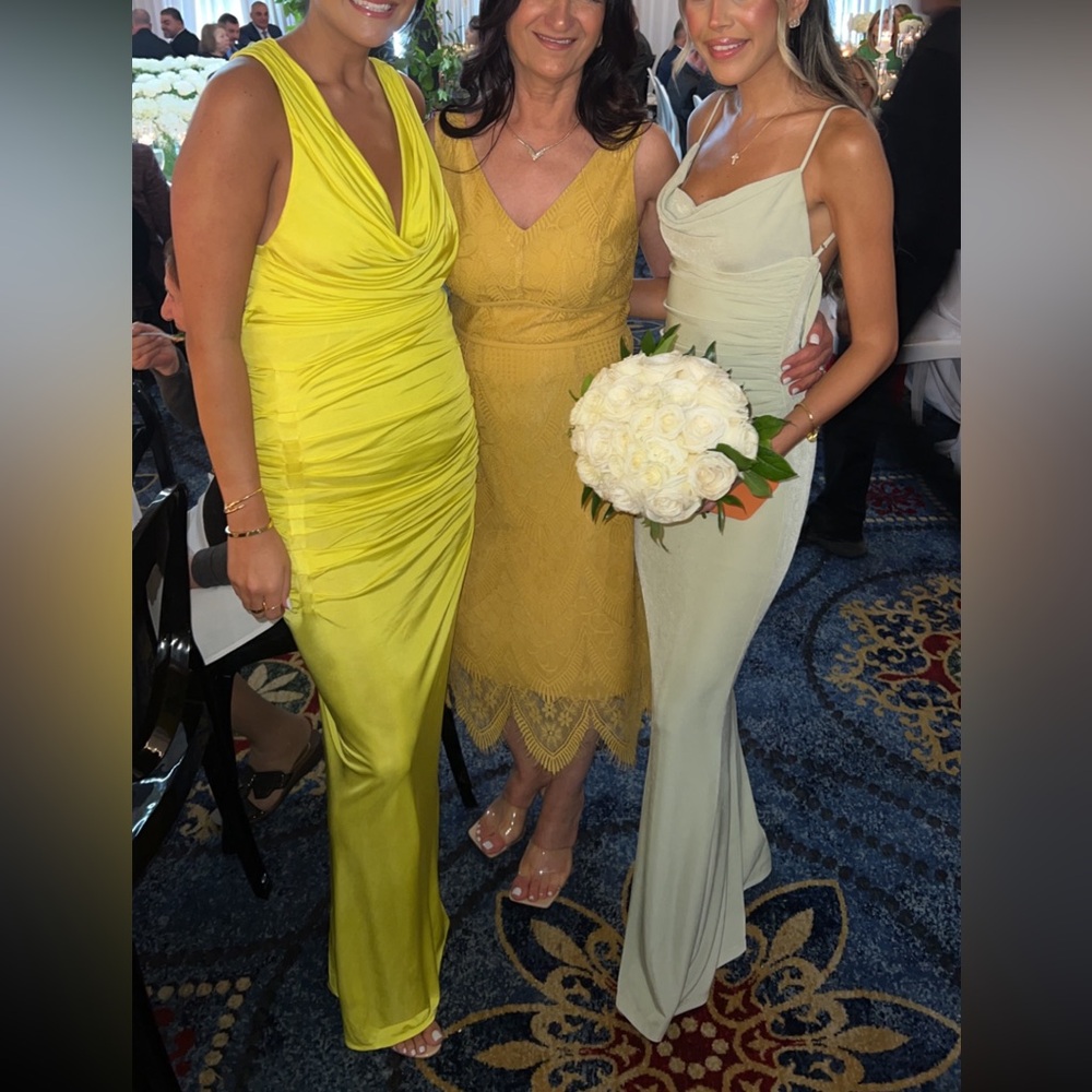 Gauge81 yellow scrunched dress